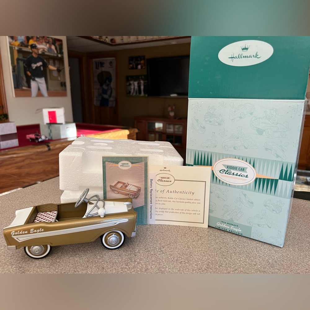 Hallmark Kiddie Car Classic original 1956 Murray Golden Eagle RARE NIB Toy